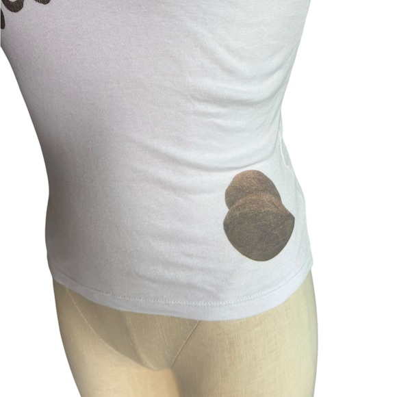 Y2K Made in USA Whimsical Malibu Coconut Baby Tee size Medium - Picture 5 of 12